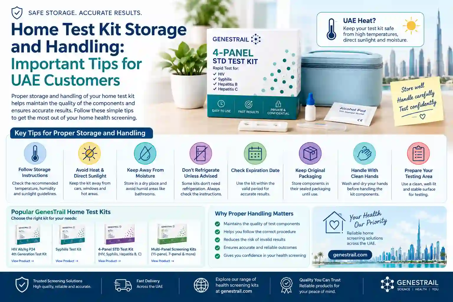 Home Test Kit Storage and Handling: Important Tips for UAE Customers